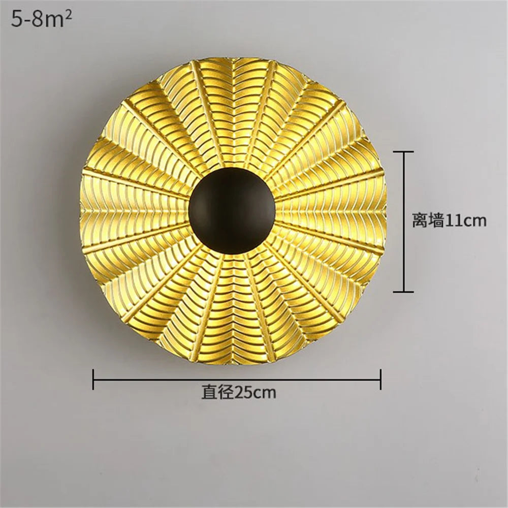 Nordic round metal LED wall light for modern interiors - vue 20 sur 23