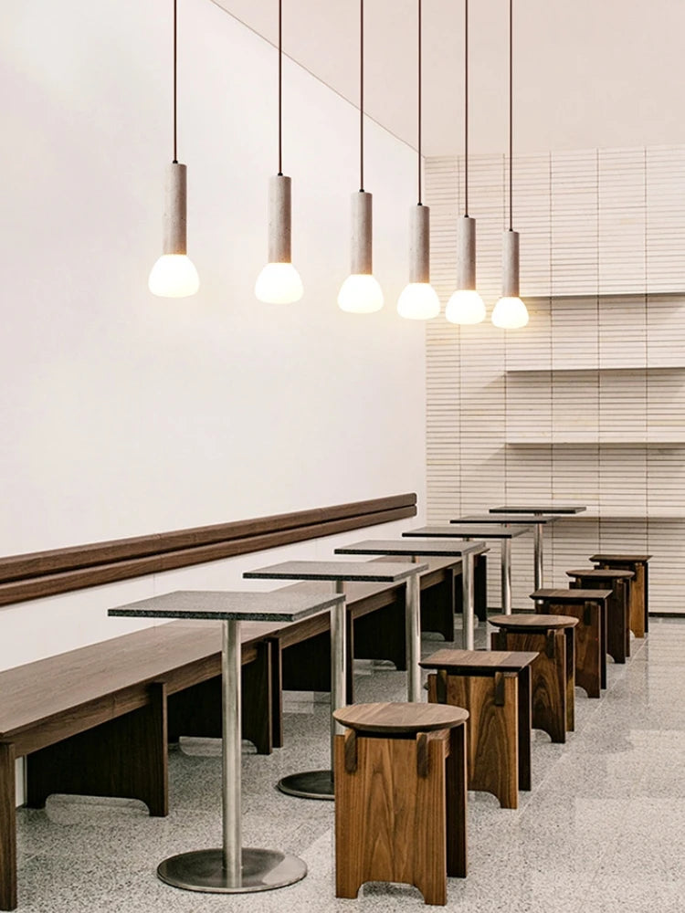 Creative stone chandelier for elegant indoor lighting - vue 6 sur 9