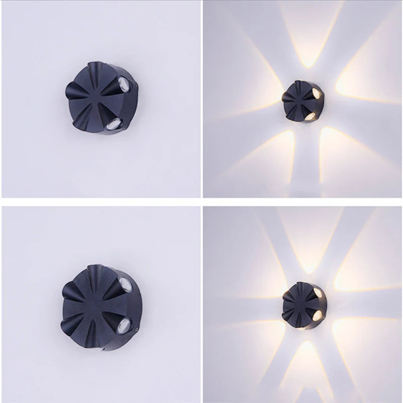 Decorative LED wall light for indoor or outdoor use