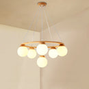 Modern wood and glass pendant light for interiors 2024