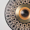 Carved copper wall light with decorative LED lighting