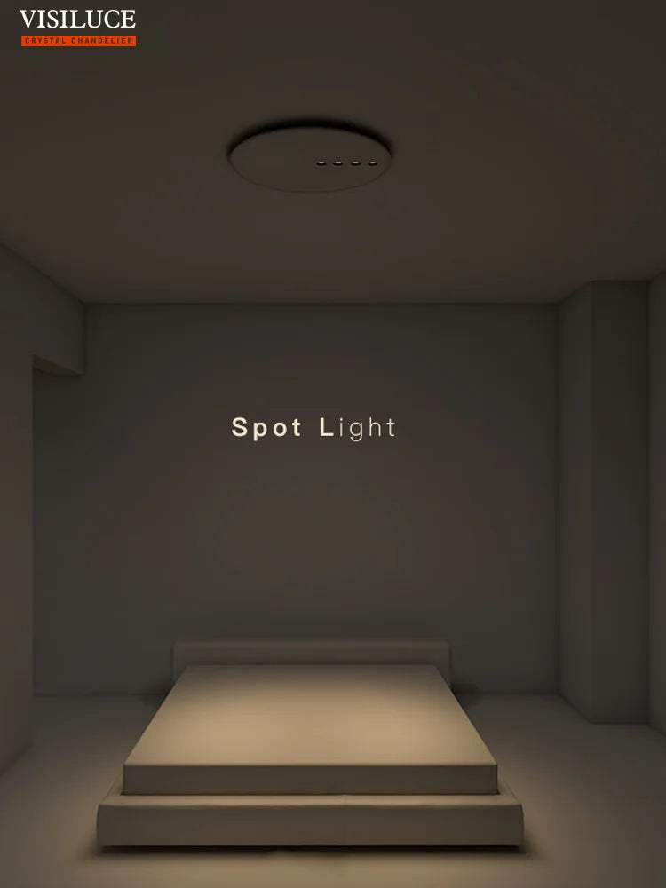 Minimalist round LED dimmable ceiling light for indoor use - vue 3 sur 8
