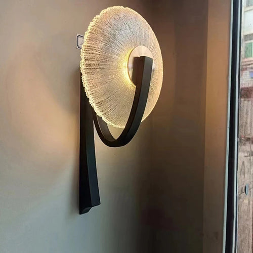 applique murale led métal verre transparent pour intérieur design élégant - vue 3 sur 8