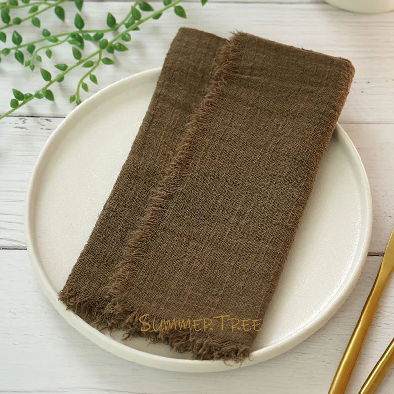 Rustic style cotton gauze napkin