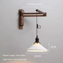 Elegant extendable copper wall light for multiple spaces