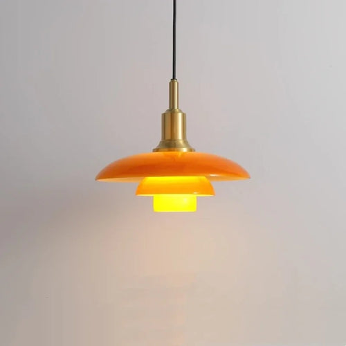 Danish designer decorative glass lampshade pendant light - vue 2 sur 12