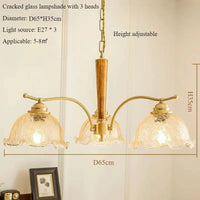 Nordic retro pendant light with pleated fabric shade decorative lamp