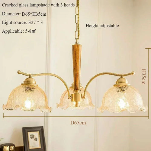 Nordic retro pendant light with pleated fabric shade decorative lamp