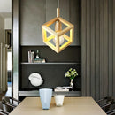 Modern solid wood pendant light for indoor lighting