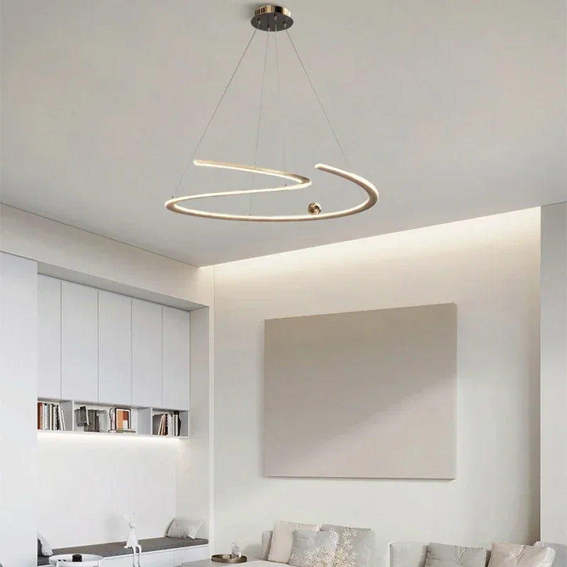 Modern LED ring chandelier for interior decor