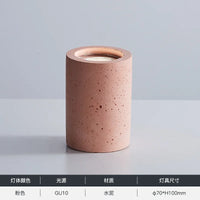 Minimalist round cement LED ceiling light for interiors