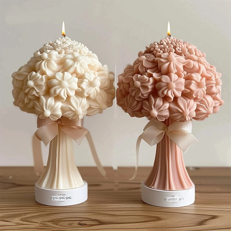 new silicone mold bouquet roses chrysanthemum peony Valentine's Day gift