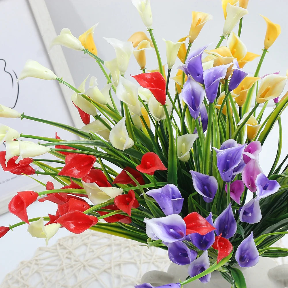Artificial calla lily bouquet for indoor and outdoor decor