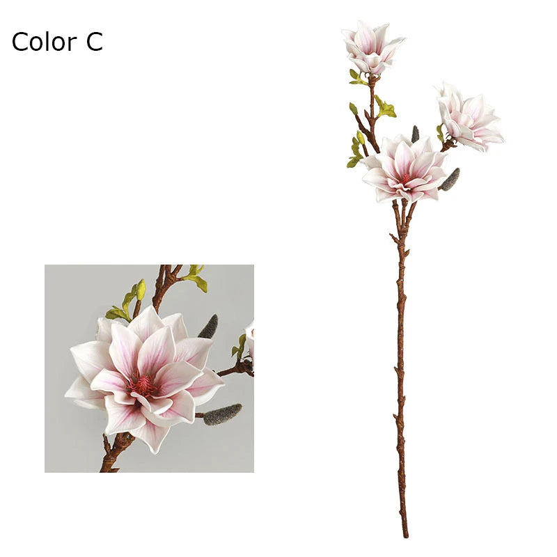 Decorative artificial flowers zen style with magnolia - vue 12 sur 12