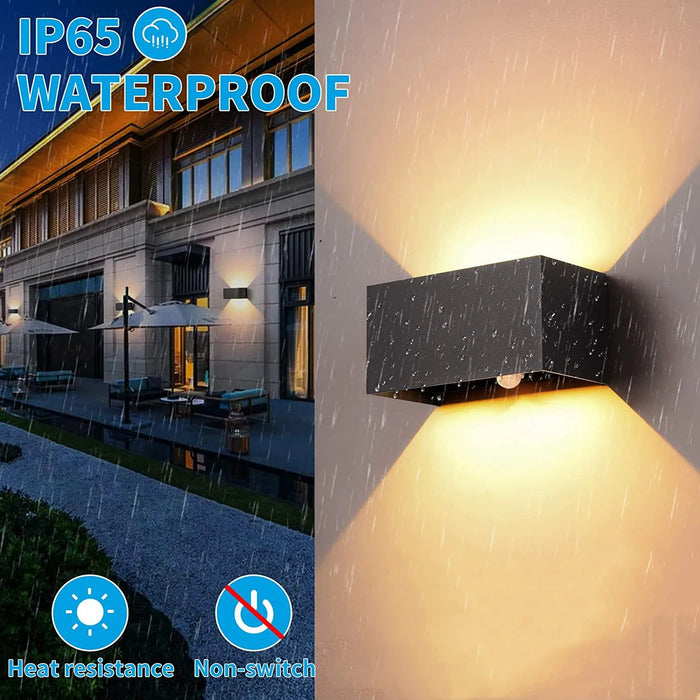 tuya smart rgb led waterproof wall light with motion sensor