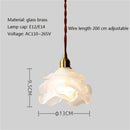 Nordic vintage glass and brass pendant light for home lighting