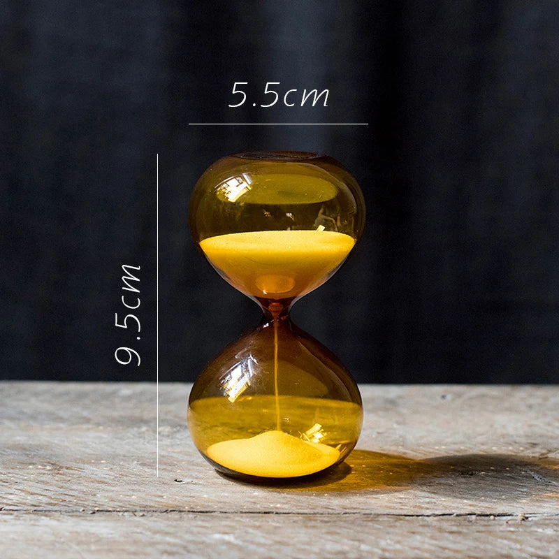 decorative glass hourglass for desk and gift