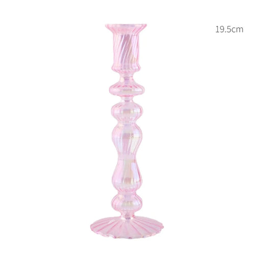 Conical glass candle holder for wedding tables and Nordic decoration - vue 22 sur 28