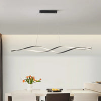 Modern nordic atmospheric twisted LED chandelier