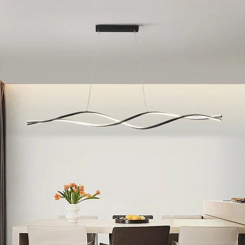 Modern nordic atmospheric twisted LED chandelier