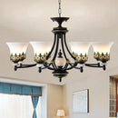 Retro glass LED chandelier for vintage interiors