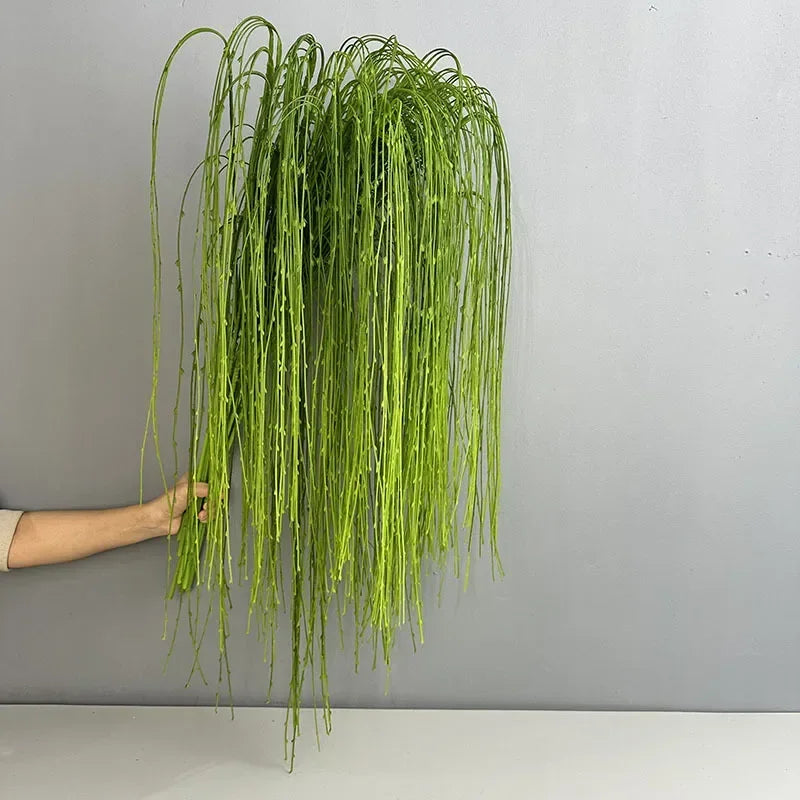 Artificial weeping willow plastic plant for indoor decoration - vue 3 sur 7