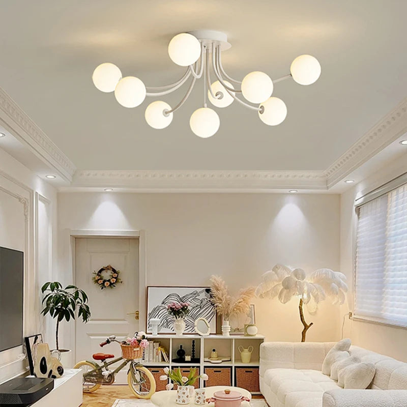 Modern romantic LED ceiling light for interior decor - vue 6 sur 13