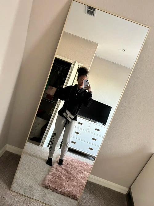 CASSILANDO Full Length Mirror 65" * 24", Floor Standing Mirror, Black Metal Frame Mirror， Full Body Mirror - vue 6 sur 8