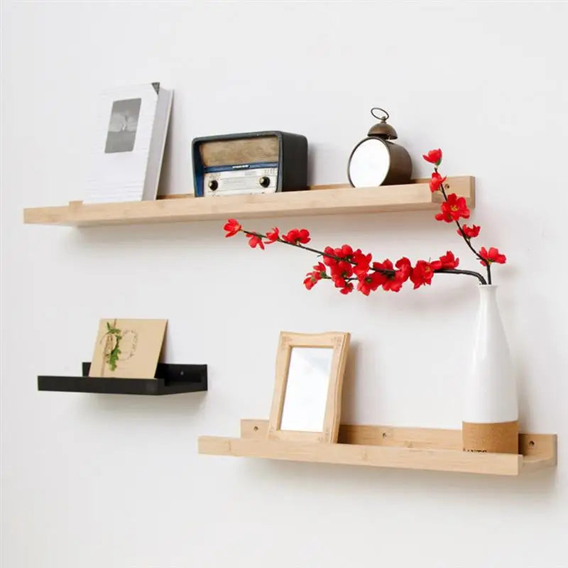 corner wall mount floating wooden shelf decorative storage
