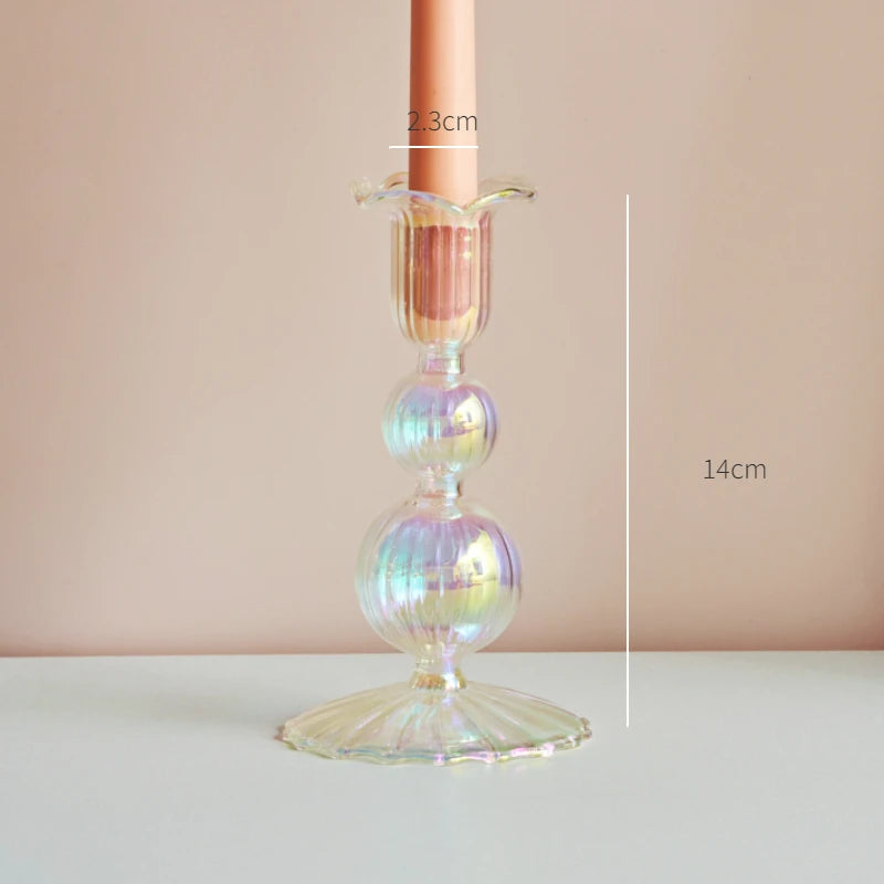 Nordic glass candle holder for weddings and flowers - vue 20 sur 22