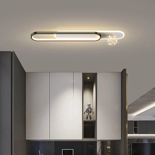 Simple luxury modern starry flush mount chandelier