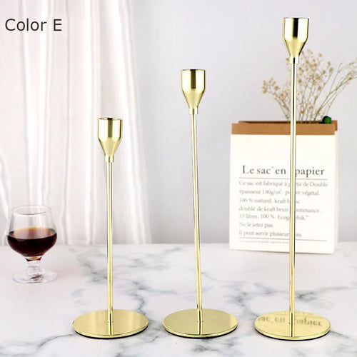 Luxury metal candle holders for weddings and elegant decor