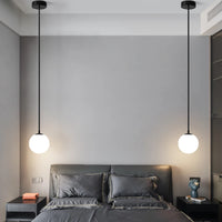 Creative Nordic milky glass pendant lights for bar lighting