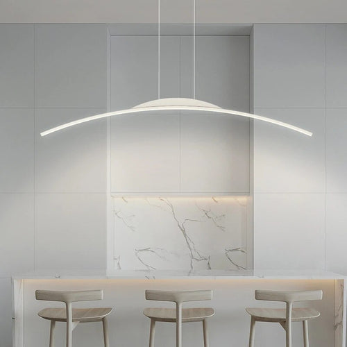 Nordic linear pendant light for kitchen island or bar lighting - vue 5 sur 12