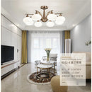 Modern nickel metal chandelier with LED lighting