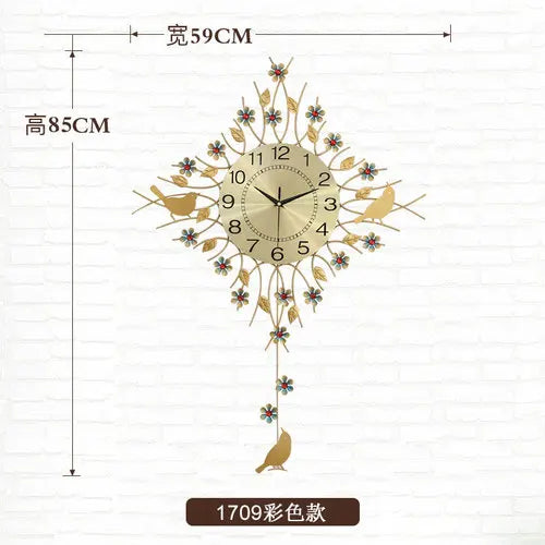 unique metal european design pendulum wall clock - vue 13 sur 19