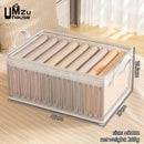 Set of 2 clear baskets with metal frame for versatile storage