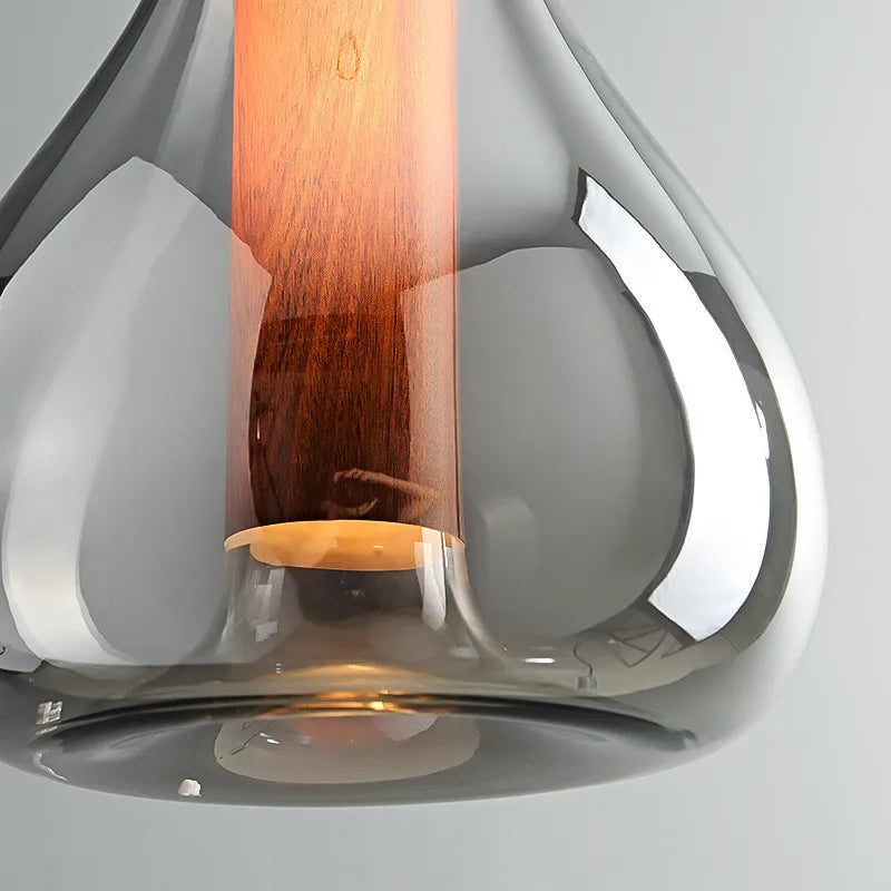 Minimalist nordic style silver glass table lamp - vue 6 sur 10