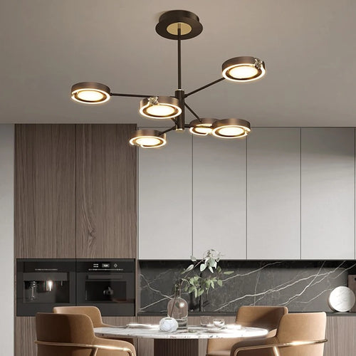 Modern LED pendant light with elegant minimalist design for interiors - vue 3 sur 18