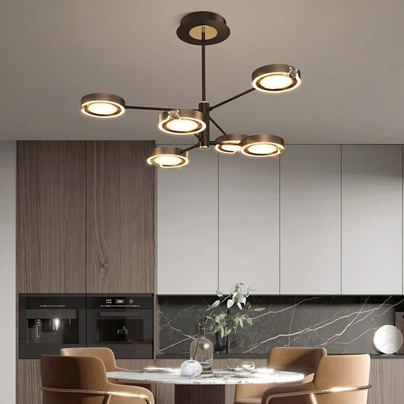 Modern LED pendant light with elegant minimalist design for interiors