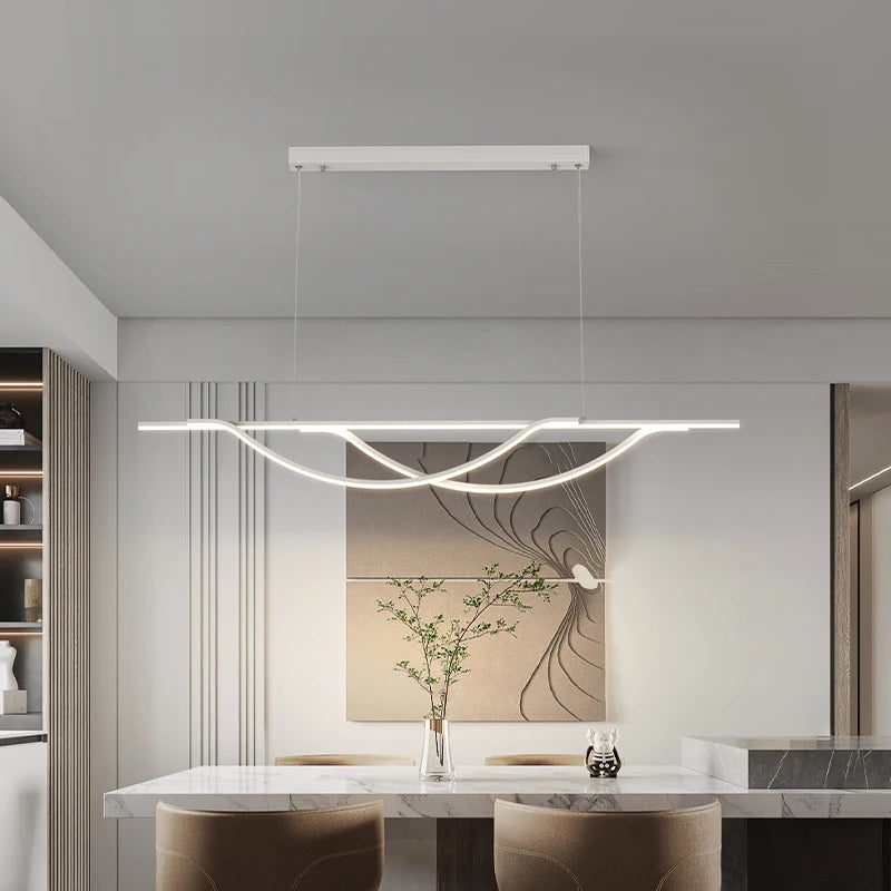 Modern minimalist Nordic chandelier for bar and restaurant - vue 4 sur 12