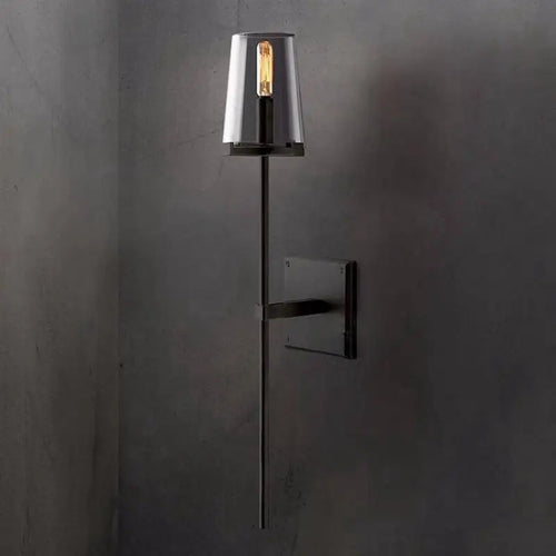 Modern glass LED wall light for interior lighting - vue 6 sur 10