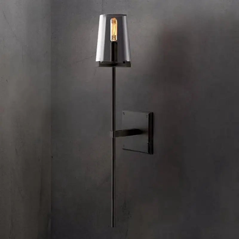Modern glass LED wall light for interior lighting - vue 5 sur 10