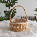 wedding flower basket with bow tie large capacity versatile