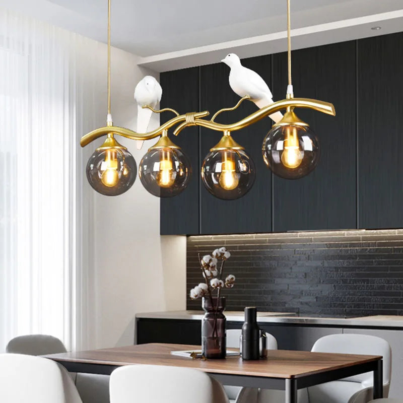 Sandyha modern nordic bird chandelier pendant light indoor decor