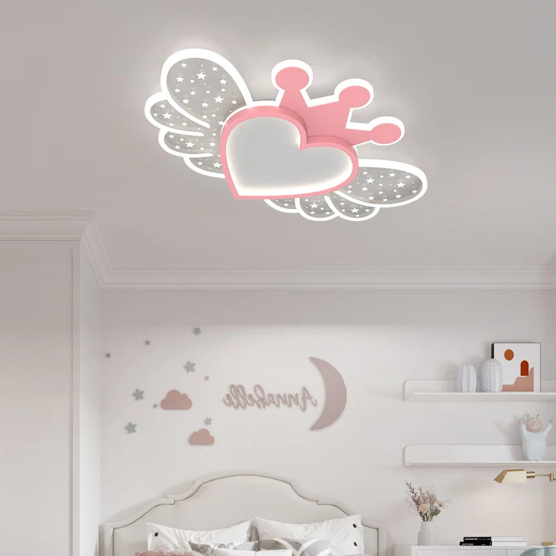 Ultra bright modern Nordic LED chandelier with love decoration