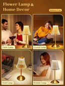 Rechargeable wireless touch desk lamp for reading and decor