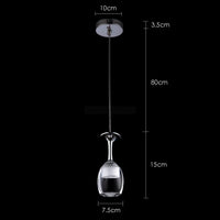 Modern wine glass pendant lights for bar and café