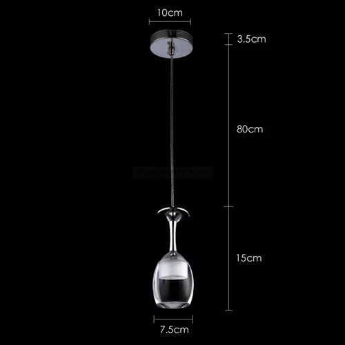 Modern wine glass pendant lights for bar and café