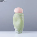 decorative glass vase with lid for artificial flowers